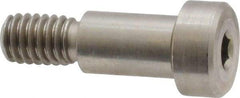 Made in USA - 3/8" Shoulder Diam x 5/8" Shoulder Length, 5/16-18 UNC, Hex Socket Precision Shoulder Screw - 303 Stainless Steel, Uncoated, 1/4" Head Height x 9/16" Head Diam - Top Tool & Supply