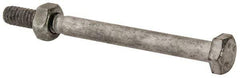 Value Collection - 1/4-20 Thread, 3" Length Under Head, Steel Hex Head Bolt - Hot Dipped Galvanized Coated, 7/16" Hex, UNC Thread, ANSI/ASME B18.2.2 & ASME B18.2.1, Grade 2 - Top Tool & Supply