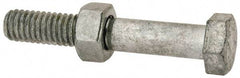 Value Collection - 5/16-18 Thread, 2" Length Under Head, Steel Hex Head Bolt - Hot Dipped Galvanized Coated, 1/2" Hex, UNC Thread, ANSI/ASME B18.2.2 & ASME B18.2.1, Grade 2 - Top Tool & Supply