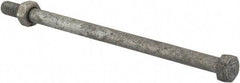 Value Collection - 5/16-18 Thread, 6" Length Under Head, Steel Hex Head Bolt - Hot Dipped Galvanized Coated, 1/2" Hex, UNC Thread, ANSI/ASME B18.2.2 & ASME B18.2.1, Grade 2 - Top Tool & Supply