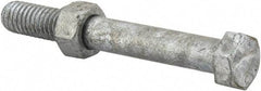 Value Collection - 3/8-16 Thread, 3" Length Under Head, Steel Hex Head Bolt - Hot Dipped Galvanized Coated, 9/16" Hex, UNC Thread, ANSI/ASME B18.2.2 & ASME B18.2.1, Grade 2 - Top Tool & Supply