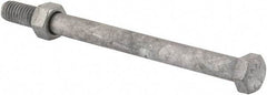 Value Collection - 3/8-16 Thread, 5" Length Under Head, Steel Hex Head Bolt - Hot Dipped Galvanized Coated, 9/16" Hex, UNC Thread, ANSI/ASME B18.2.2 & ASME B18.2.1, Grade 2 - Top Tool & Supply