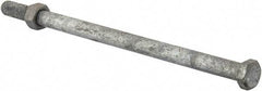 Value Collection - 3/8-16 Thread, 7" Length Under Head, Steel Hex Head Bolt - Hot Dipped Galvanized Coated, 9/16" Hex, UNC Thread, ANSI/ASME B18.2.2 & ASME B18.2.1, Grade 2 - Top Tool & Supply