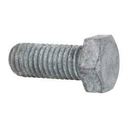 Value Collection - 1/2-13 Thread, 1-1/4" Length Under Head, Steel Hex Head Bolt - Hot Dipped Galvanized Coated, 3/4" Hex, UNC Thread, ANSI/ASME B18.2.2 & ASME B18.2.1, Grade 2 - Top Tool & Supply