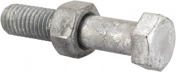 Value Collection - 1/2-13 Thread, 2-1/2" Length Under Head, Steel Hex Head Bolt - Hot Dipped Galvanized Coated, 3/4" Hex, UNC Thread, ANSI/ASME B18.2.2 & ASME B18.2.1, Grade 2 - Top Tool & Supply