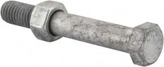 Value Collection - 1/2-13 Thread, 3-1/2" Length Under Head, Steel Hex Head Bolt - Hot Dipped Galvanized Coated, 3/4" Hex, UNC Thread, ANSI/ASME B18.2.2 & ASME B18.2.1, Grade 2 - Top Tool & Supply