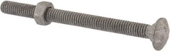 Value Collection - 5/16-18 UNC 4" Length Under Head, Standard Square Neck, Carriage Bolt - 1006-1050 Steel, Galvanized Zinc-Plated Finish - Top Tool & Supply