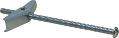 Value Collection - 3/16" Screw, 3/16" Diam, 4" Long, Toggle Bolt Drywall & Hollow Wall Anchor - 3/16" Drill, Zinc Plated, Steel, Use in Concrete, & Masonry, Hollow Tile, Plaster & Wallboard - Top Tool & Supply