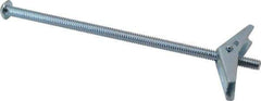 Value Collection - 1/4" Screw, 1/4" Diam, 6" Long, Toggle Bolt Drywall & Hollow Wall Anchor - 1/4" Drill, Zinc Plated, Steel, Use in Concrete, & Masonry, Hollow Tile, Plaster & Wallboard - Top Tool & Supply