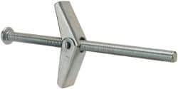 Value Collection - 5/16" Screw, 5/16" Diam, 6" Long, Toggle Bolt Drywall & Hollow Wall Anchor - 5/16" Drill, Zinc Plated, Steel, Use in Concrete, & Masonry, Hollow Tile, Plaster & Wallboard - Top Tool & Supply