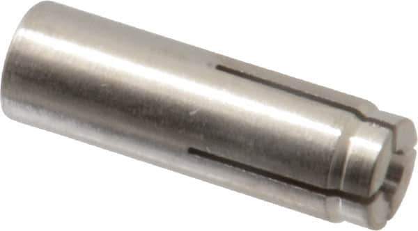 Value Collection - 3/8" Diam, 3/8" Drill, 1-9/16" OAL, 2" Min Embedment Drop-In Concrete Anchor - 303 Stainless Steel, Zinc-Plated Finish, 5/8" Thread Length - Top Tool & Supply