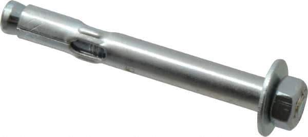 Value Collection - 5/16" Diam, 5/16" Drill, 2-1/2" OAL, Sleeve Concrete Anchor - Steel, Zinc-Plated Finish, Hex Nut Head, Hex Drive - Top Tool & Supply