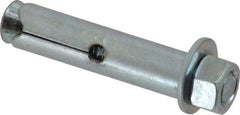 Value Collection - 1/2" Diam, 1/2" Drill, 2-1/4" OAL, Sleeve Concrete Anchor - Steel, Zinc-Plated Finish, Acorn Nut Head - Top Tool & Supply