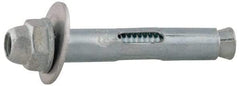 Value Collection - 1/4" Diam, 1/4" Drill, 5/8" OAL, 2-1/8" Min Embedment Sleeve Concrete Anchor - Steel, Zinc-Plated Finish, Acorn Nut Head - Top Tool & Supply