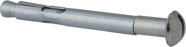 Value Collection - 3/8" Diam, 3/8" Drill, 3-15/16" OAL, 3-3/8" Min Embedment Sleeve Concrete Anchor - Steel, Zinc-Plated Finish, Round Head - Top Tool & Supply