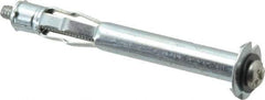 Value Collection - #6 to 32 Screw, 1/8" Diam, 1-1/4" Long, 1-1/4 to 1-3/4" Thick, Sleeve Drywall & Hollow Wall Anchor - 1/8" Drill, Zinc Plated, Steel, Use in Drywall - Top Tool & Supply