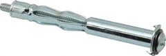 Value Collection - #10 to 24 Screw, 3/16" Diam, 2-1/8" Long, 1-1/4 to 1-3/4" Thick, Sleeve Drywall & Hollow Wall Anchor - 3/16" Drill, Zinc Plated, Steel, Use in Drywall - Top Tool & Supply