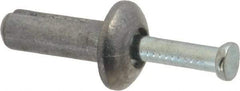 Value Collection - 1/4" Diam, 1/4" Drill, 3/4" OAL, 3-3/4" Min Embedment Hammer Drive Concrete Anchor - Zamac Alloy, Zinc-Plated Finish, Mushroom Head - Top Tool & Supply