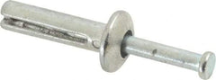 Value Collection - 1/4" Diam, 1/4" Drill, 1" OAL, 5-3/4" Min Embedment Hammer Drive Concrete Anchor - Zamac Alloy, Zinc-Plated Finish, Mushroom Head - Top Tool & Supply