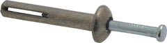 Value Collection - 1/4" Diam, 1/4" Drill, 1-1/2" OAL, 8-1/2" Min Embedment Hammer Drive Concrete Anchor - Zamac Alloy, Zinc-Plated Finish, Mushroom Head - Top Tool & Supply