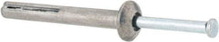 Value Collection - 1/4" Diam, 1/4" Drill, 2" OAL, Hammer Drive Concrete Anchor - Zamac Alloy, Zinc-Plated Finish, Mushroom Head - Top Tool & Supply