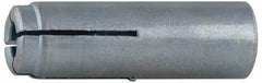 Value Collection - 1/2" Diam, 1/2" Drill, 2" OAL, Drop-In Concrete Anchor - Grade 5 Steel, Zinc-Plated Finish, 3/4" Thread Length - Top Tool & Supply