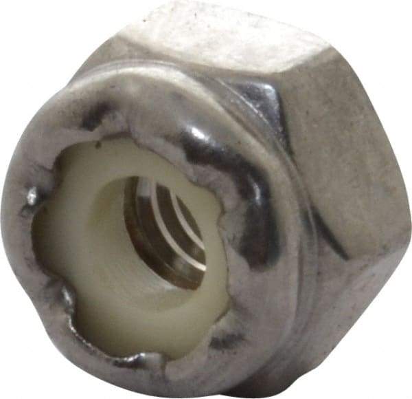 Value Collection - #8-32 UNC 18-8 Hex Lock Nut with Nylon Insert - 11/32" Width Across Flats, 15/64" High - Top Tool & Supply