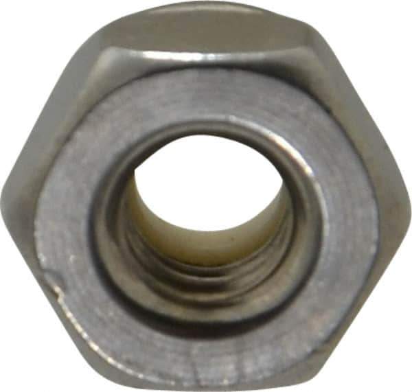 Value Collection - #10-32 UNF 18-8 Hex Lock Nut with Nylon Insert - 3/8" Width Across Flats, 1/4" High - Top Tool & Supply