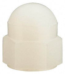 Made in USA - #6-32 UNC, 5/16" Width Across Flats, Uncoated Nylon Acorn Nut - 11/32" Overall Height - Top Tool & Supply