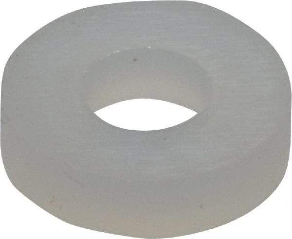 Made in USA - #4 Screw, Grade 6/6 Nylon Standard Flat Washer - 2.92mm ID x 1/4" OD, 1.57mm Thick - Top Tool & Supply