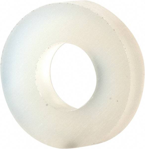 Made in USA - #5 Screw, Grade 6/6 Nylon Standard Flat Washer - 3.3mm ID x 7.24mm OD, 1.52mm Thick - Top Tool & Supply