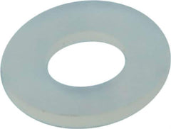 Made in USA - #6 Screw, Grade 6/6 Nylon Standard Flat Washer - 3.96mm ID x 8.13mm OD, 0.79mm Thick - Top Tool & Supply