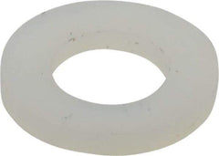 Made in USA - 1/4" Screw, Grade 6/6 Nylon Standard Flat Washer - 6.4mm ID x 11.99mm OD, 1.5mm Thick - Top Tool & Supply