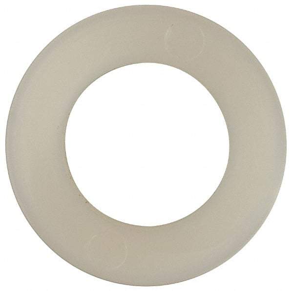 Made in USA - 7/16" Screw, Grade 6/6 Nylon Standard Flat Washer - 11.25mm ID x 3/4" OD, 1.57mm Thick - Top Tool & Supply