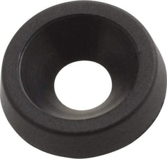 Made in USA - 2.92mm Thick, Black Oxide Finish, Nylon, Standard Countersunk Washer - 4.34mm ID x 12.95mm OD - Top Tool & Supply