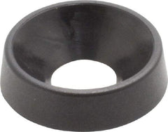 Made in USA - 4.57mm Thick, Black Oxide Finish, Nylon, Standard Countersunk Washer - 6.6mm ID x 17.35mm OD - Top Tool & Supply