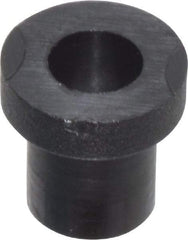 Made in USA - #2 Screw, 1/8" Shoulder Length, Nylon Shoulder Washer - Black, 0.181" Flange Diam, 3/64" Flange Thickness, 0.09" ID, 0.12" OD - Top Tool & Supply