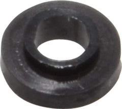 Made in USA - #4 Screw, 1/32" Shoulder Length, Nylon Shoulder Washer - Black, 0.235" Flange Diam, 3/64" Flange Thickness, 0.115" ID, 0.145" OD - Top Tool & Supply