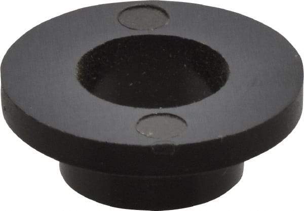 Made in USA - 1/4" Screw, 1/8" Shoulder Length, Nylon Shoulder Washer - Black, 0.513" Flange Diam, 1/16" Flange Thickness, 0.26" ID, 5/16" OD - Top Tool & Supply