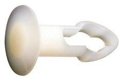 Made in USA - 5/32" Hole Diam, Keyhole Shank, Nylon Panel Rivet - 3/16" Material Thickness, 5/16" Head Diam - Top Tool & Supply