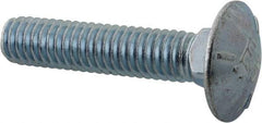 Value Collection - 5/16-18 UNC 1-1/2" Length Under Head, Standard Square Neck, Carriage Bolt - Grade 5 Steel, Zinc Trivalent Chromate Finish - Top Tool & Supply