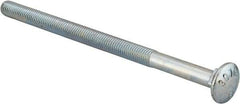 Value Collection - 1/2-13 UNC 8-1/2" Length Under Head, Standard Square Neck, Carriage Bolt - Grade 2 Steel, Zinc-Plated Finish - Top Tool & Supply