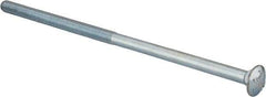 Value Collection - 1/2-13 UNC 12" Length Under Head, Standard Square Neck, Carriage Bolt - Grade 2 Steel, Zinc-Plated Finish - Top Tool & Supply