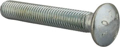 Value Collection - 5/8-11 UNC 4" Length Under Head, Standard Square Neck, Carriage Bolt - Grade 2 Steel, Zinc-Plated Finish - Top Tool & Supply