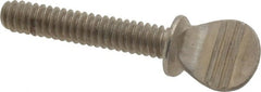 Value Collection - #10-24 Oval Shoulder Grade 18-8 Stainless Steel Thumb Screw - 1" OAL, 0.48" Head Height - Top Tool & Supply