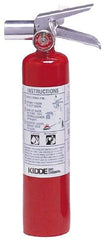 Kidde - 2.5 Lb, 2-B:C Rated, Halotron Fire Extinguisher - 3" Diam x 14.87" High, 100 psi, 10' Discharge in 9 sec, Steel Cylinder - Top Tool & Supply