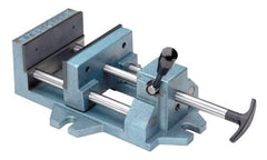 Palmgren - 8" Jaw Opening Capacity x 1-5/8" Throat Depth, Horizontal Drill Press Vise - 8" Wide Jaw, Stationary Base, Standard Speed, 19-1/2" OAL x 4-1/2" Overall Height - Top Tool & Supply