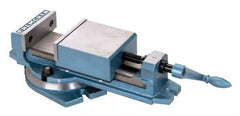 Palmgren - 4" Jaw Width, 4" Jaw Opening Capacity, Horizontal Swivel Machine Vise - Manual Operation, 1 Station, 14-1/2" Long x 1-1/2" Deep, 1-1/2" Jaw Height - Top Tool & Supply