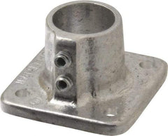 Hollaender - 1" Pipe, Base Flange, Aluminum Alloy Flange Pipe Rail Fitting - Bright Finish - Top Tool & Supply