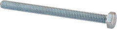 Value Collection - 5/16-18 UNC, 4" Length Under Head Hex Head Cap Screw - Fully Threaded, Grade 2 Steel, Zinc-Plated Finish, 1/2" Hex - Top Tool & Supply